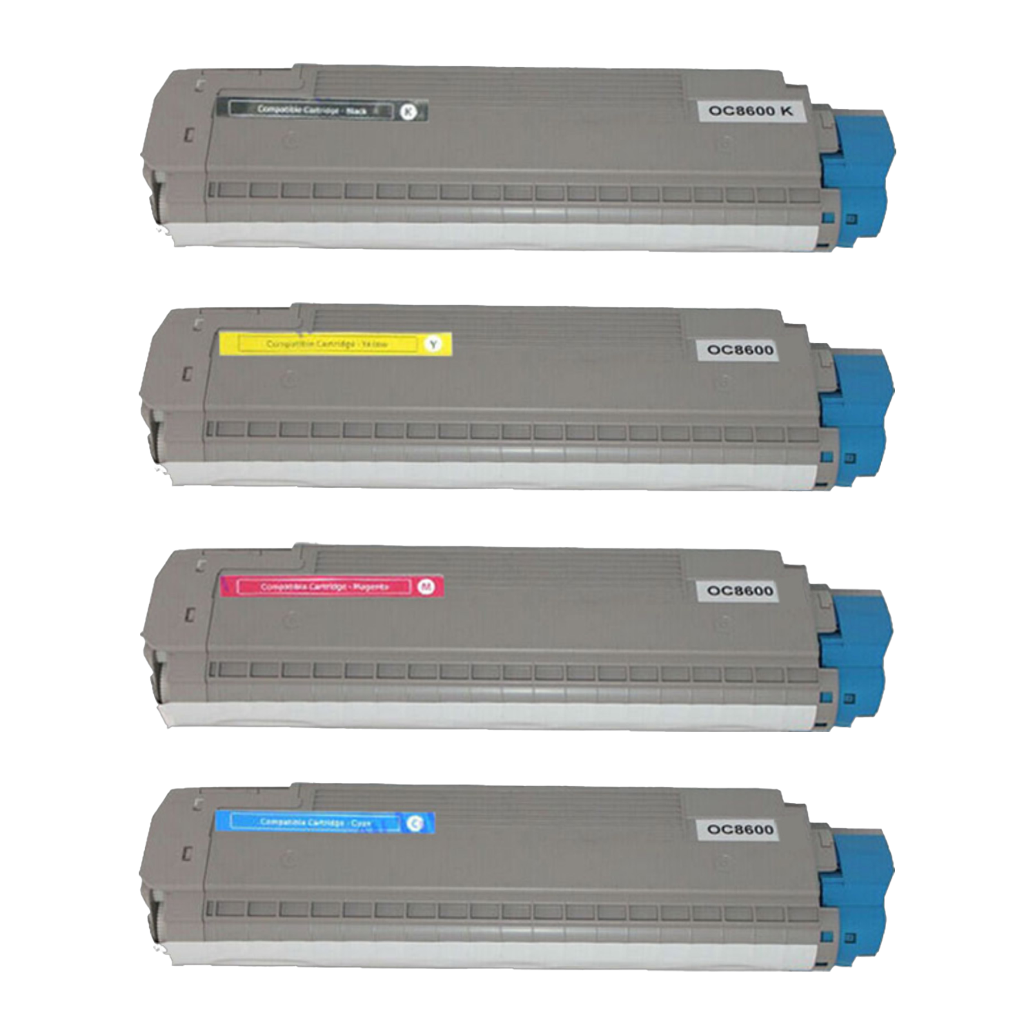 OKI C8600 KCMY, 4-färgs bläckpatronset, tillbehör, garanti 3 år