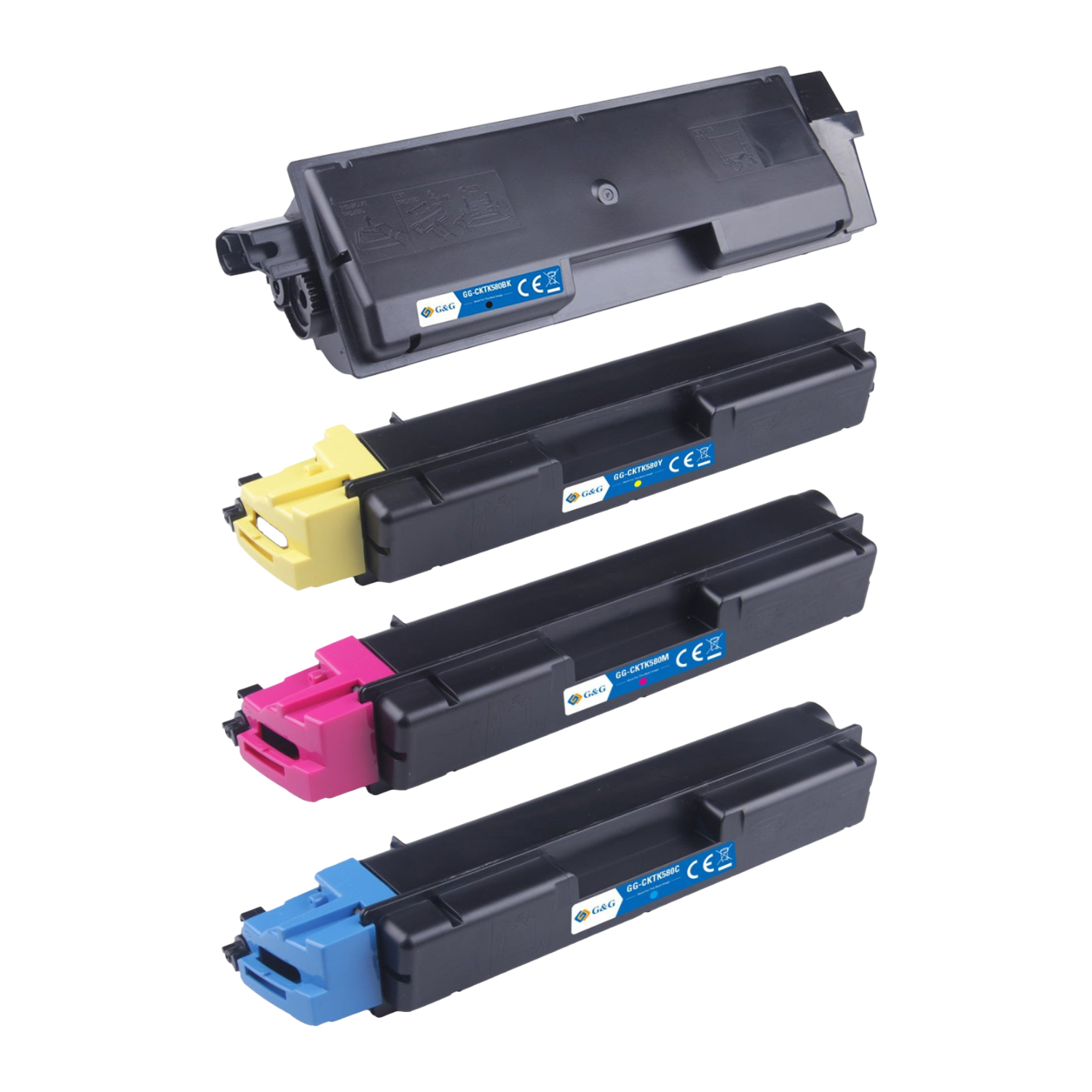 Kyocera TK-580 KCMY, 4-color ink cartridge set, accessories, warranty 3 years