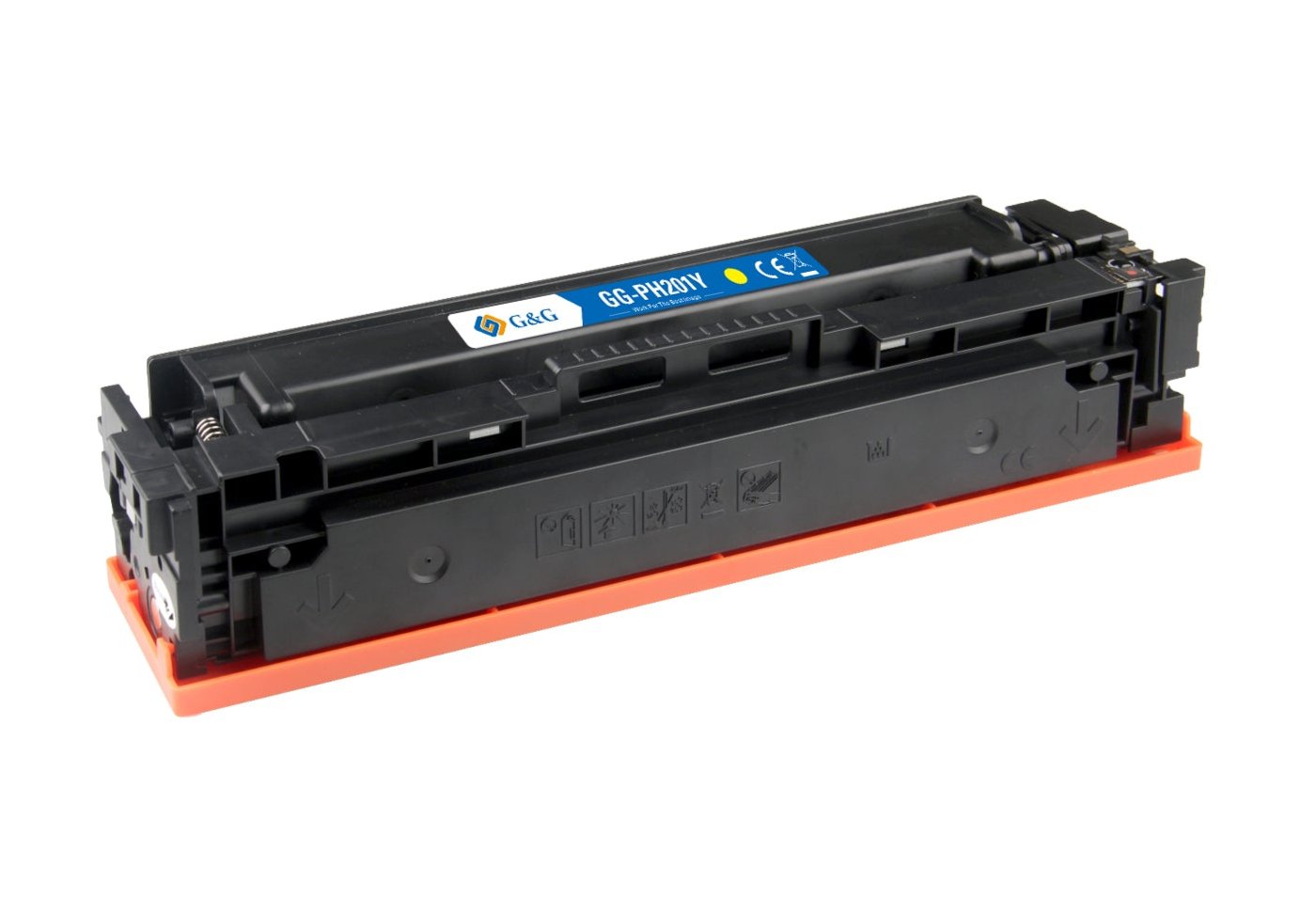 Hp CF402A ink cartridge, supply 1400 pages, 201A Yellow, Warranty 3 years.